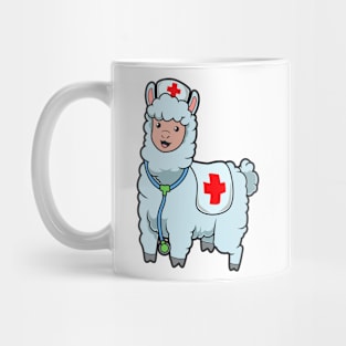 Cartoon llama nurse Mug